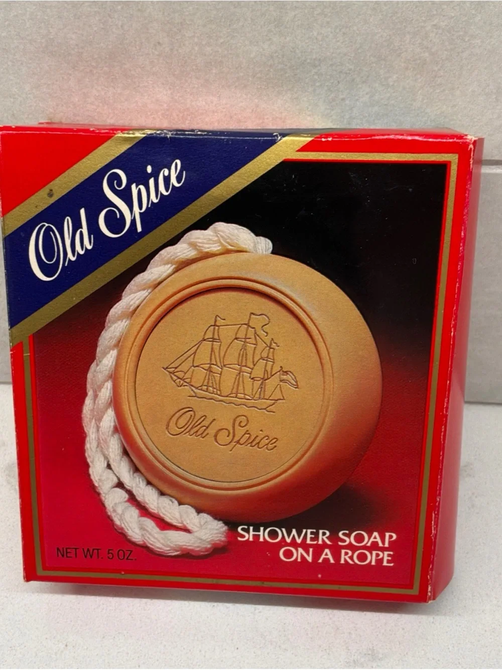 Vintage Old Spice Shower Soap on a Rope Shutlon 5oz New in Box Classic Scent